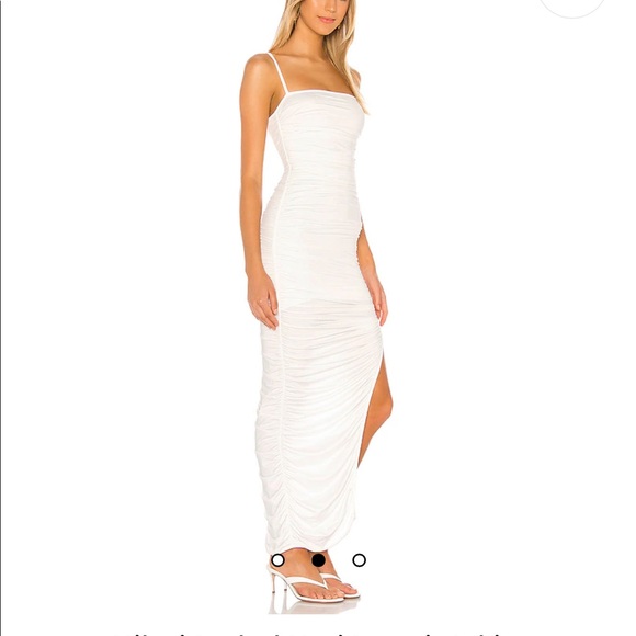 milani ruched maxi dress Superdown Milani Ruched Maxi Dress